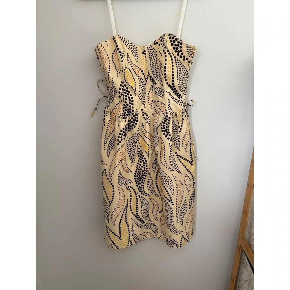 anthropologie yellow lace dress Asymmetric Lace Midi Dress by Anthropologie in Gold, Size: Small